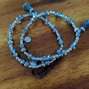 Beaded stretch bracelet sets